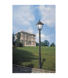 Ricu Tobia Clear E27 30W 3K Tall Single Lamp Post Light Black IP55-2