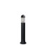 Sauro 1100mm Clear E27 Bollard Post Light Black IP55