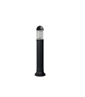 Sauro 1100mm Clear E27 Bollard Post Light Black IP55