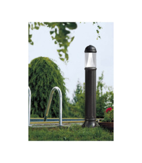 Sauro 1100mm Clear LED 10W Bollard Post Light Black IP55-2