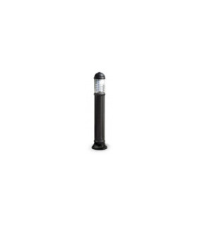 Sauro 1100mm Clear E27 Bollard Post Light Chrome Black IP55-1