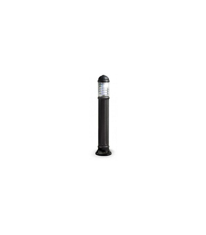 Sauro 1100mm Clear E27 Bollard Post Light Chrome Black IP55-1