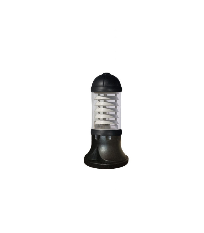 Sauro 500mm Clear E27 Pedestal Light Black IP55