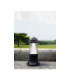 Sauro 500mm Clear LED 10W Pedestal Light Black IP55-2