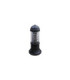Sauro 500 Chrome Louvre Clear E27 Pedestal Light Black IP55