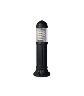 Sauro 800mm Clear E27 Bollard Post Light Black IP55-1