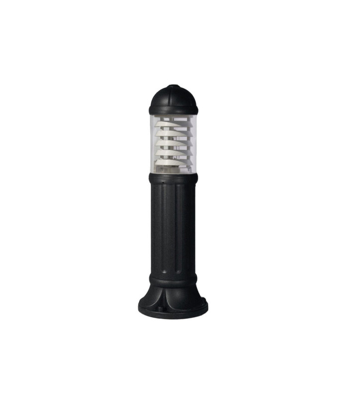 Sauro 800mm Clear E27 Bollard Post Light Black IP55-1