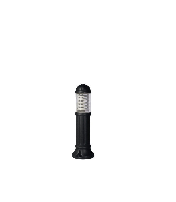 Sauro 800mm Clear E27 Bollard Post Light Black IP55-3