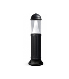 Sauro 800mm Clear LED 10W Bollard Post Light Black IP55-1