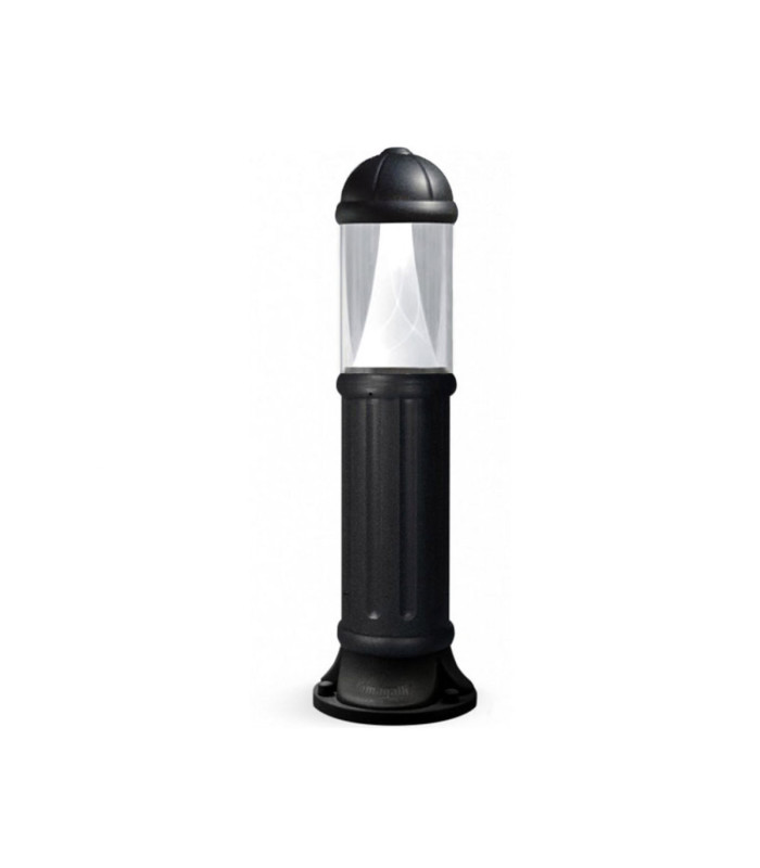 Sauro 800mm Clear LED 10W Bollard Post Light Black IP55-1