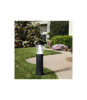Sauro 800mm Clear LED 10W Bollard Post Light Black IP55-2