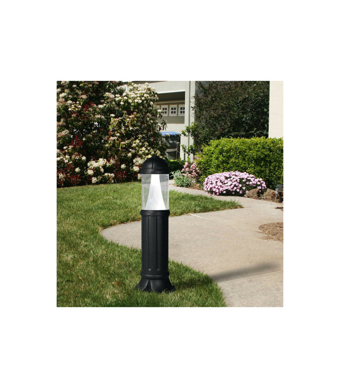 Sauro 800mm Clear LED 10W Bollard Post Light Black IP55-2