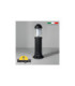 Sauro 800 Chrome Louvre Clear E27 Bollard Post Light Black IP55-2
