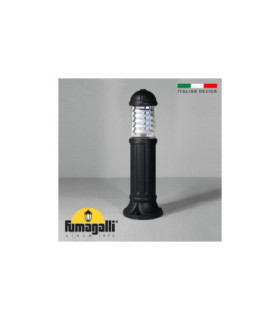 Sauro 800 Chrome Louvre Clear E27 Bollard Post Light Black IP55-2