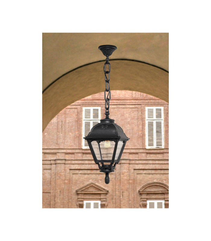 Sichem Cefa Clear E27 Chain Lantern Black IP55-2