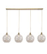 Lewis 4 Light Medium Glass Ball Bar Pendant Ceiling Light Antique Brass-1