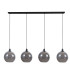 Lewis 4 Light Medium Glass Ball Bar Pendant Ceiling Light Matt Black-1