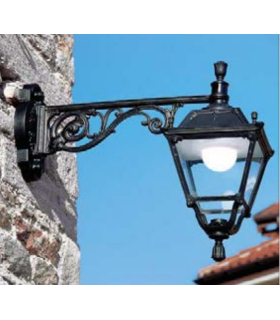 Aron Elia Clear E27 Wall Lantern Lantern Light Black IP55