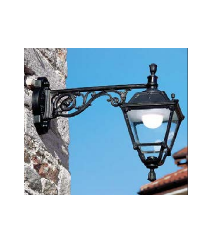 Aron Elia Clear E27 Wall Lantern Lantern Light Black IP55