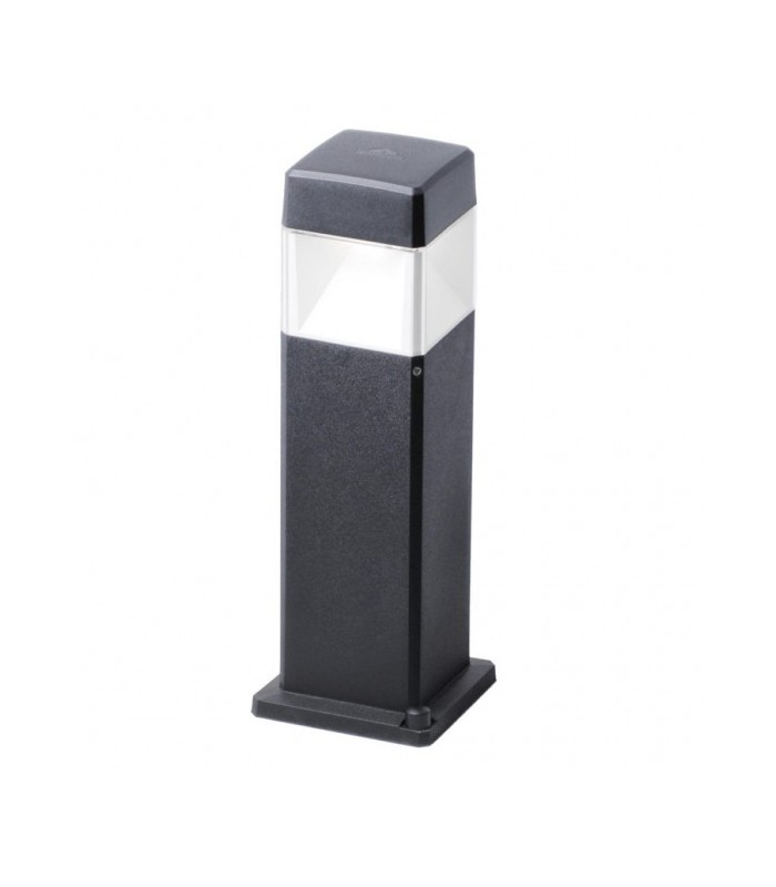 Elisa 500mm 10W CCT Clear LED Bollard Post Light Black IP55