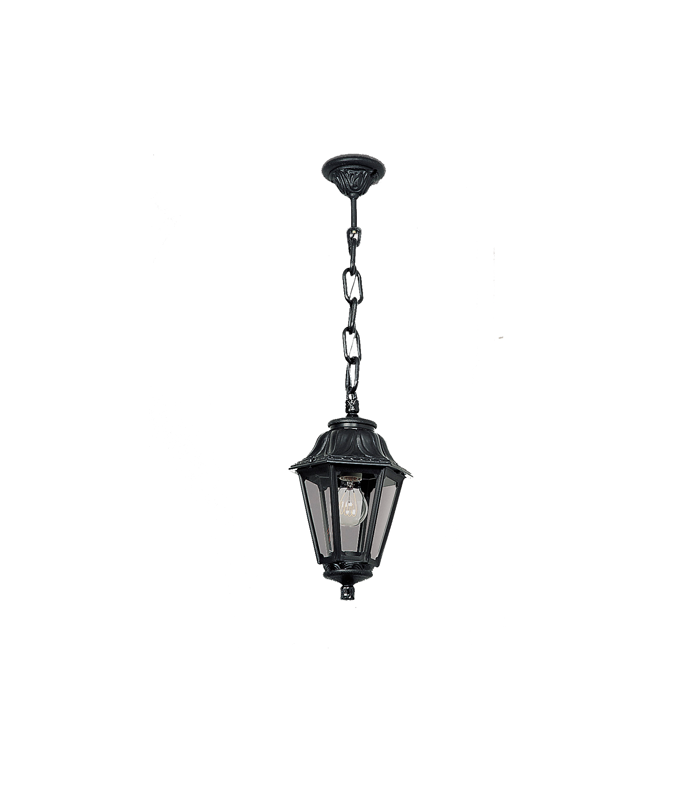 Sichem Anna Clear E27 Chain Lantern Black IP55-1