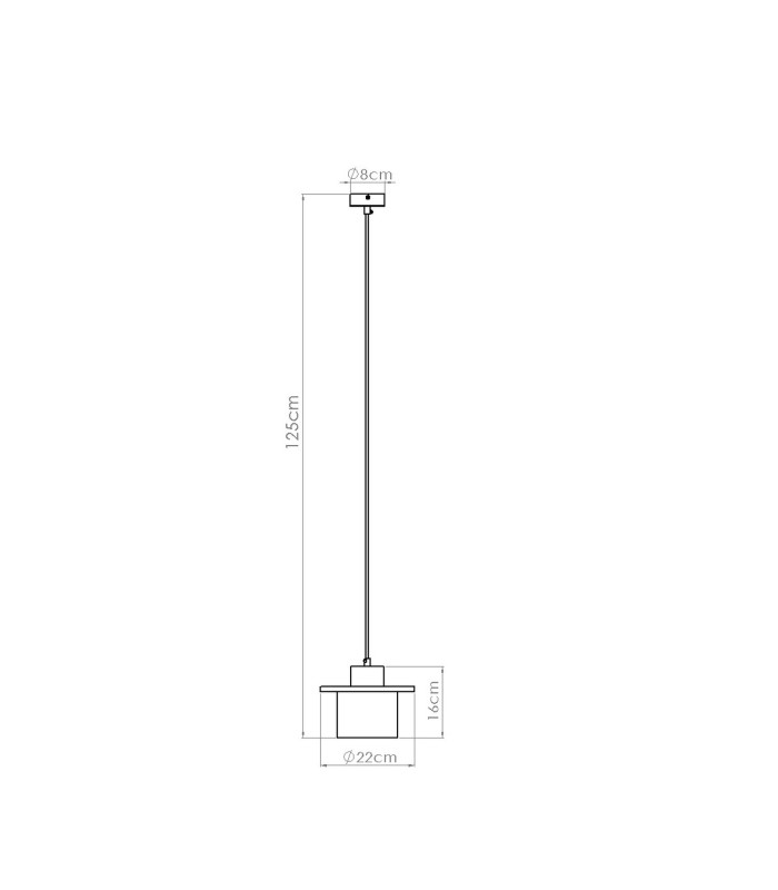 Mab Slim Pendant Ceiling Light Grey Natural Wood 1x E27-10