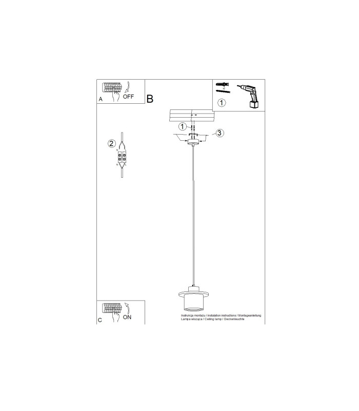 Mab Slim Pendant Ceiling Light Grey Natural Wood 1x E27-11