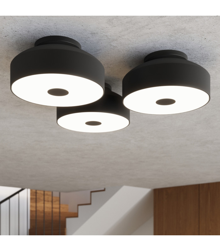 Omiq Cylindrical Ceiling Light Black 4x E27-12