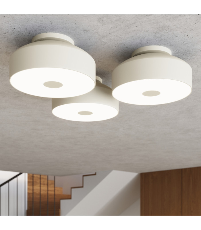 Omiq Cylindrical Ceiling Light Beige 4x E27-12
