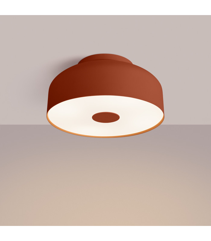 Omiq Cylindrical Ceiling Light Red Ochre 4x E27-3