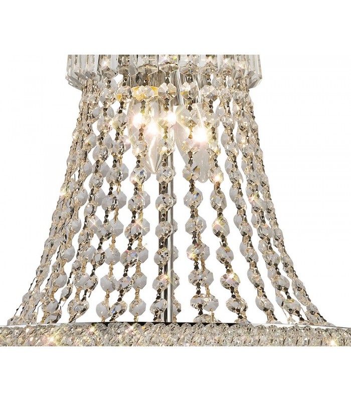 Ceiling Pendant Chandelier 9 Light Polished Chrome, Crystal - 6