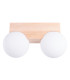Bulbo Globe Ceiling Light Natural Wood White 2x G9-1