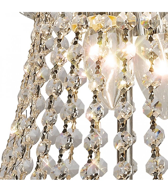 Ceiling Pendant Chandelier 9 Light Polished Chrome, Crystal - 7