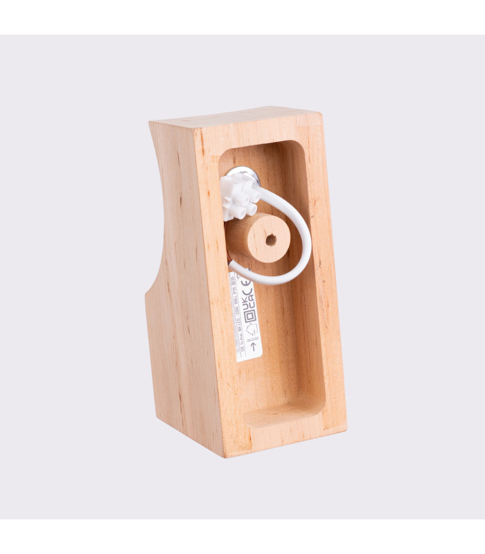 Bulbo Globe Wall Lights Natural Wood White 1x G9-8