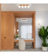 Bulbo Globe Ceiling Light Natural Wood White 2x G9-11