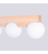 Bulbo Globe Ceiling Light Natural Wood White 3x G9-5