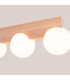Bulbo Globe Ceiling Light Natural Wood White 4x G9-4