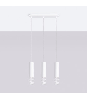 Lami Bar Pendant Ceiling Light White 3x GU10-2