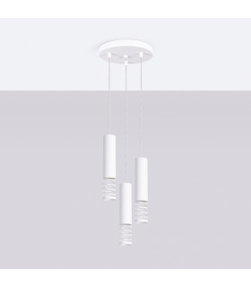Lami Cluster Pendant Ceiling Light White 3x GU10-2