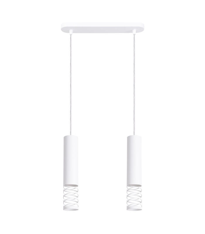 Lami Bar Pendant Ceiling Light White 2x GU10-1