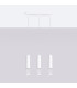 Lami Bar Pendant Ceiling Light White 3x GU10-2