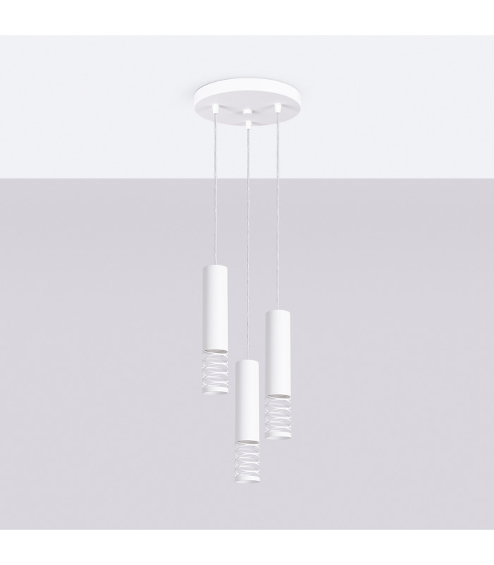 Lami Cluster Pendant Ceiling Light White 3x GU10-2