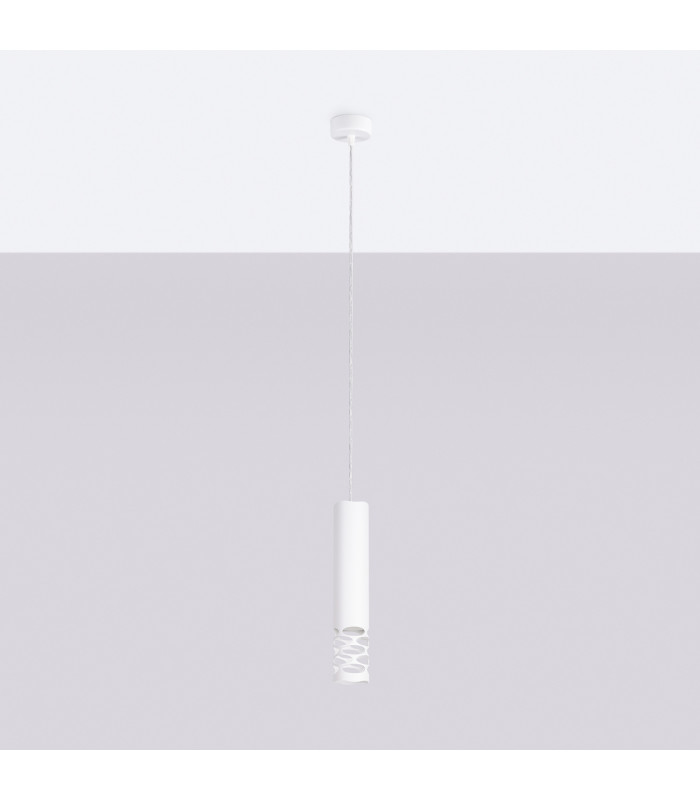 Liro Slim Pendant Ceiling Light White 1x GU10-2