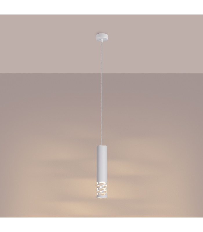 Liro Slim Pendant Ceiling Light White 1x GU10-3