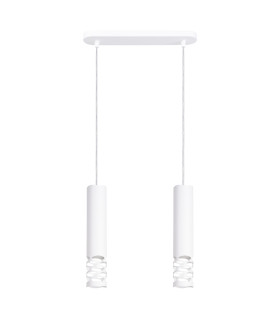 Liro Bar Pendant Ceiling Light White 2x GU10-1