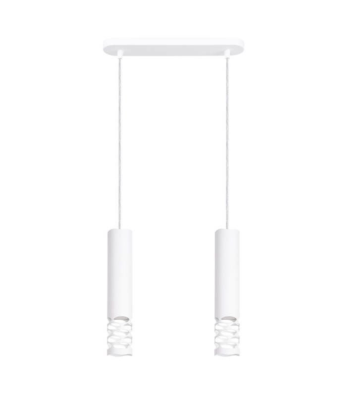 Liro Bar Pendant Ceiling Light White 2x GU10-1