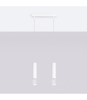 Liro Bar Pendant Ceiling Light White 2x GU10-2