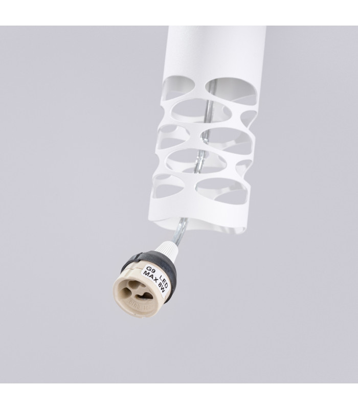 Liro Slim Pendant Ceiling Light White 1x GU10-7