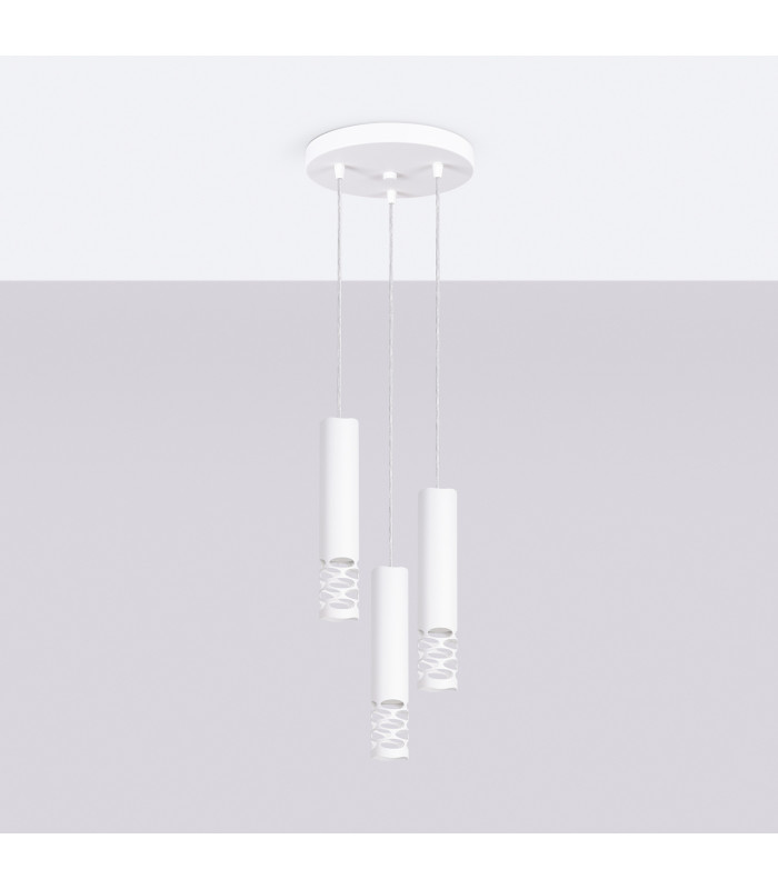 Liro Cluster Pendant Ceiling Light White 3x GU10-2
