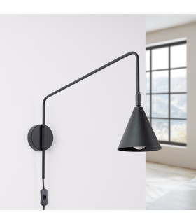 Nox Dome Wall Lamp Black 1x E14-2